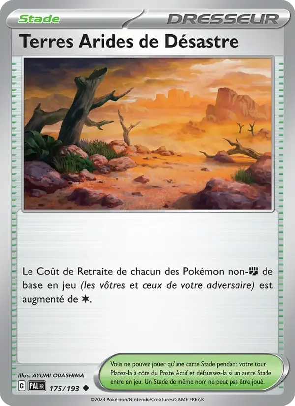 Carte Terres Arides de Désastre