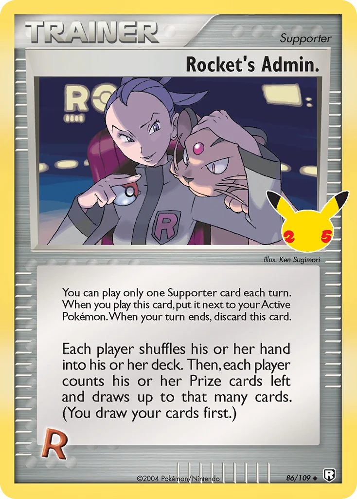 Carte Pokémon Admin Rocket — Célébrations
