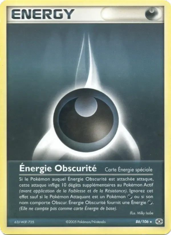 Carte Énergie Obscurité