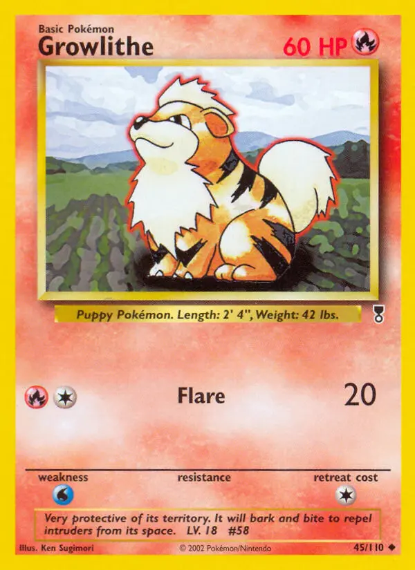 Carte Pokémon Caninos — Legendary Collection
