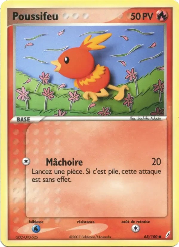 Carte Pokémon Poussifeu — Gardiens de Cristal