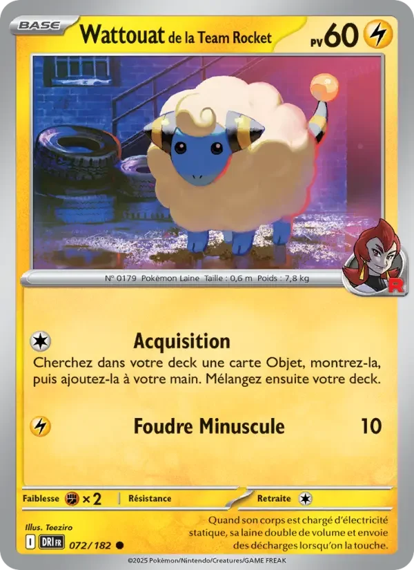 Carte Pokémon Wattouat de la Team Rocket — Rivalités Destinées