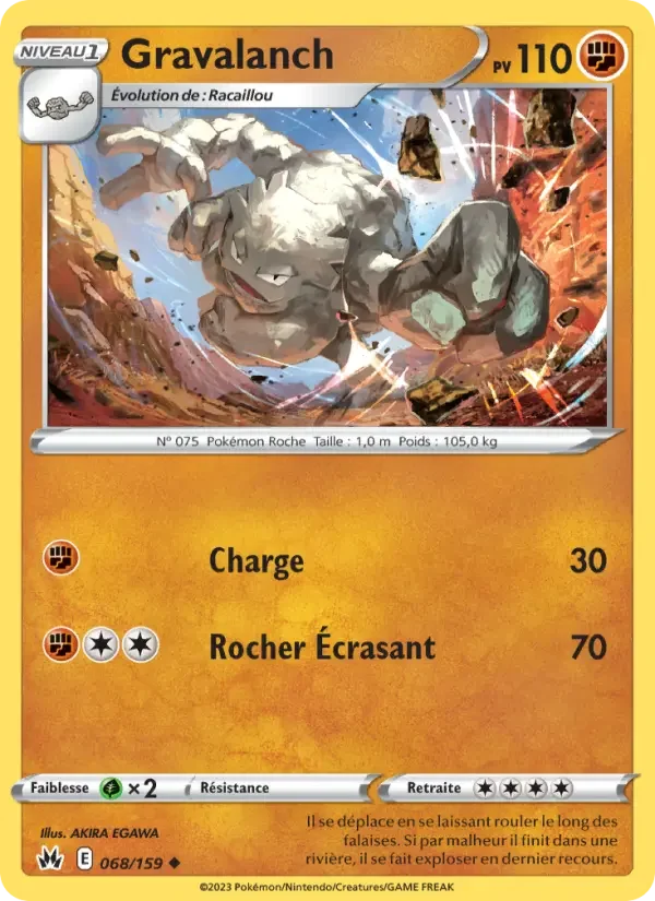 Carte Pokémon Gravalanch — Zénith Suprême