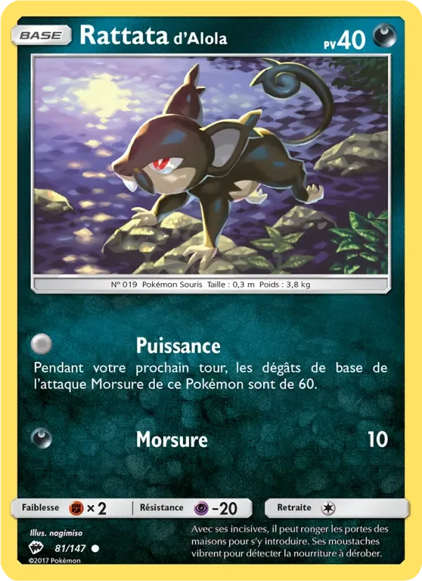 Carte Rattata d’Alola