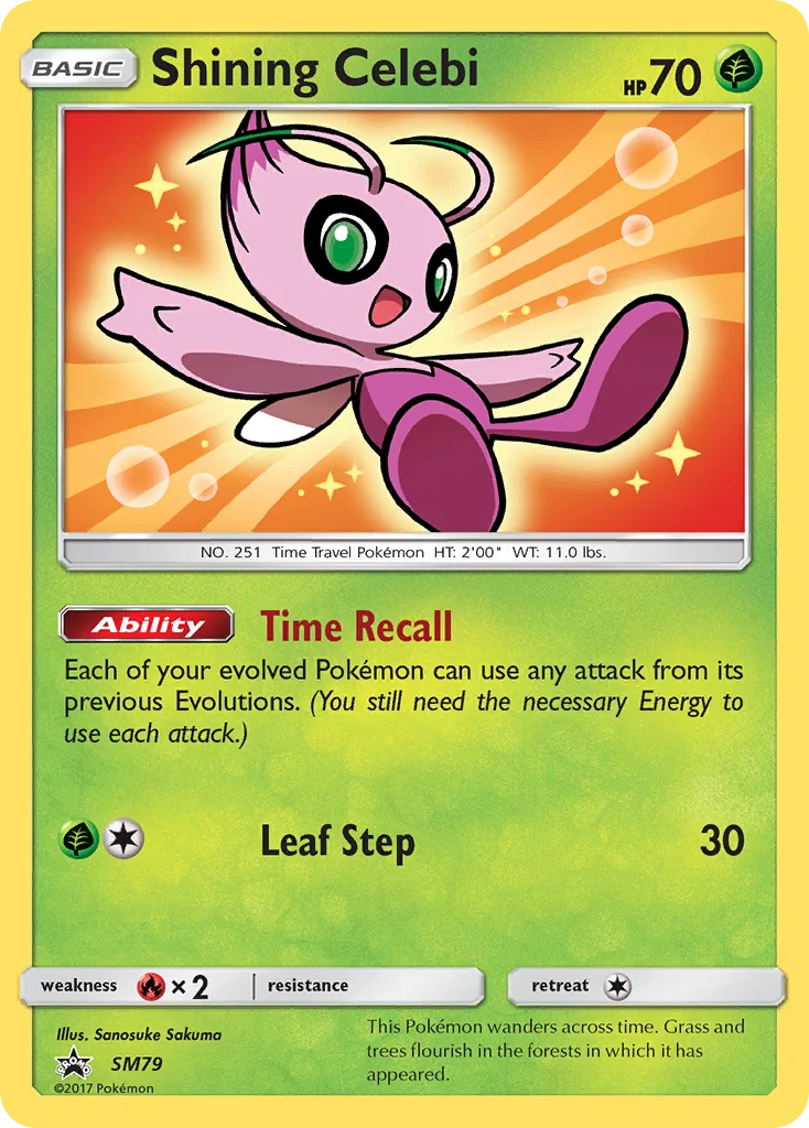 Carte Pokémon Celebi Brillant — Promos Soleil et Lune