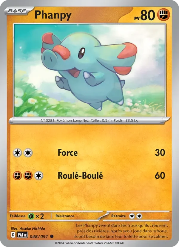 Carte Pokémon Phanpy — Destinées de Paldea