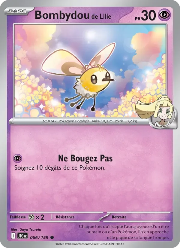 Carte Pokémon Bombydou de Lilie — Aventures Ensemble