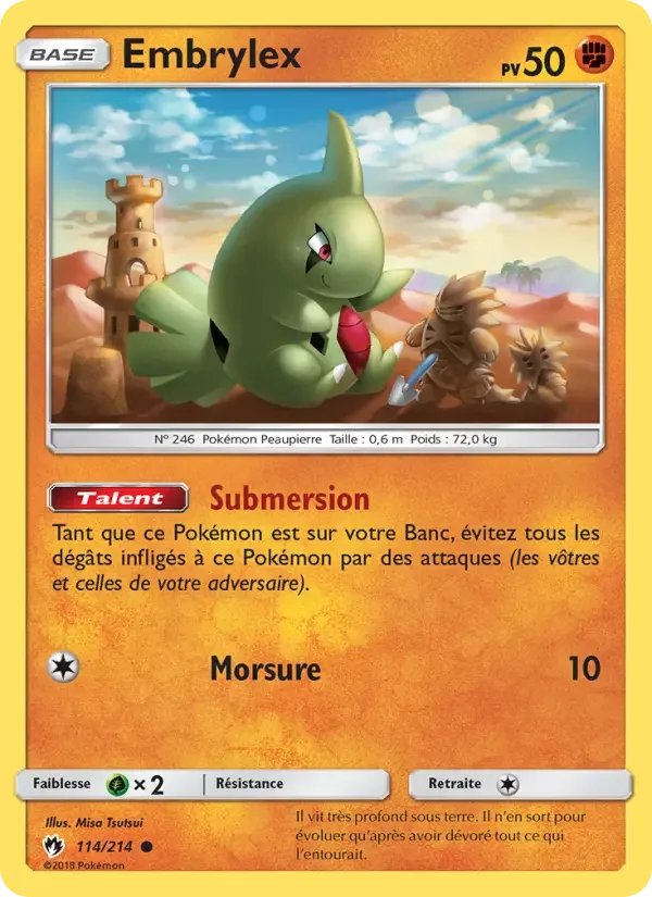 Carte Pokémon Embrylex — Tonnerre Perdu