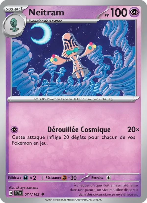 Carte Pokémon Neitram — Forces Temporelles
