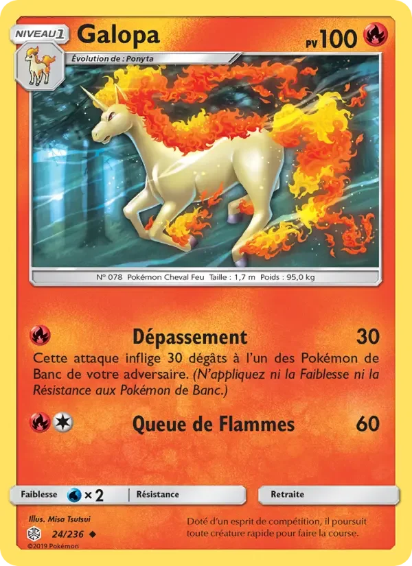 Carte Pokémon Galopa — Éclipse Cosmique