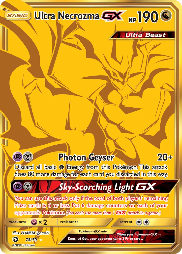 Carte Pokémon Ultra-Necrozma GX — Majesté des Dragons