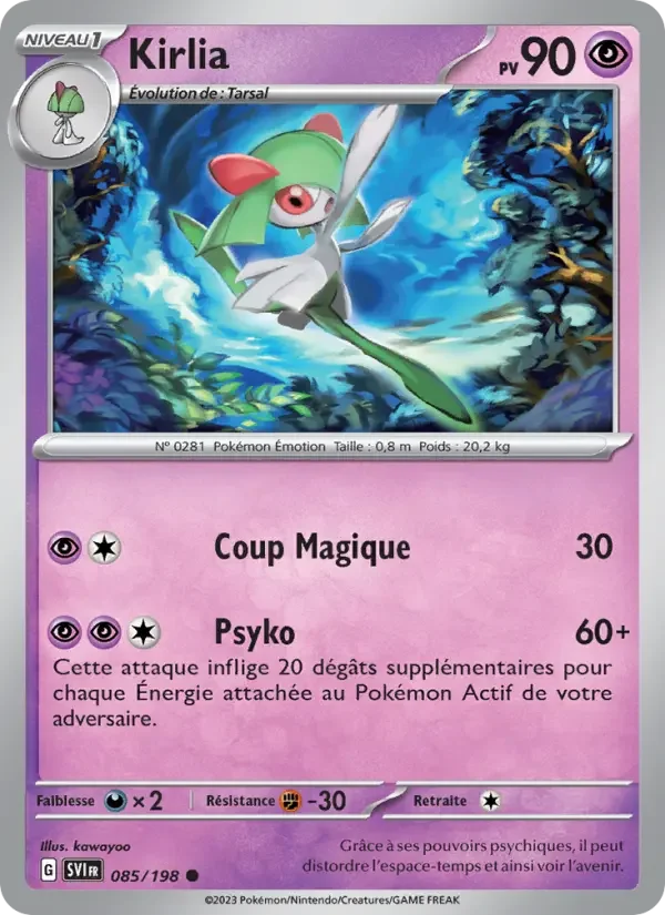 Carte Pokémon Kirlia — Écarlate et Violet