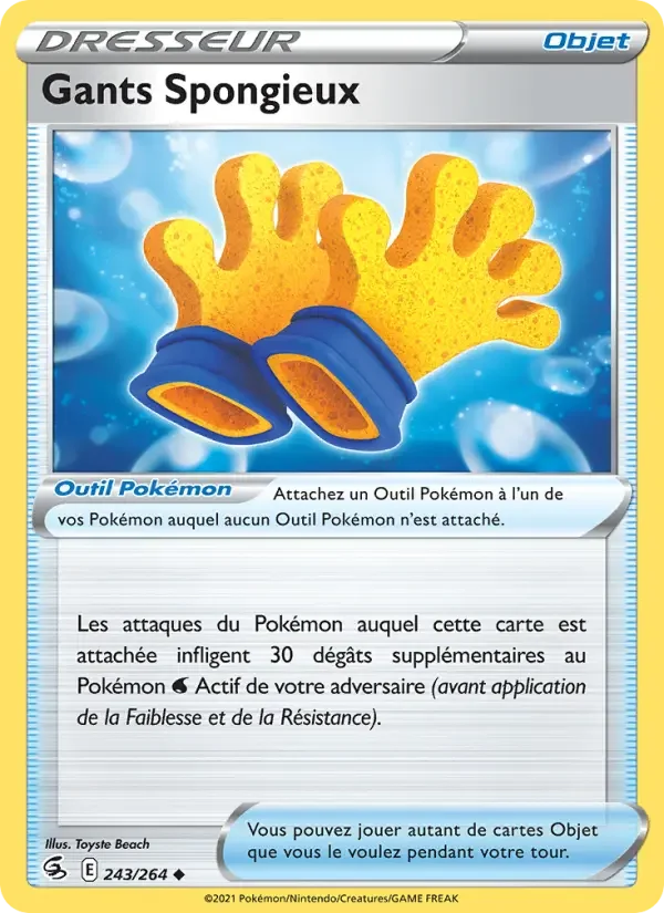 Carte Pokémon Gants Spongieux — Poing de Fusion