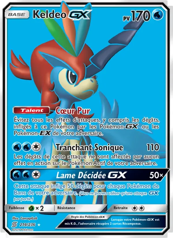 Carte Pokémon Keldeo GX — Harmonie des Esprits