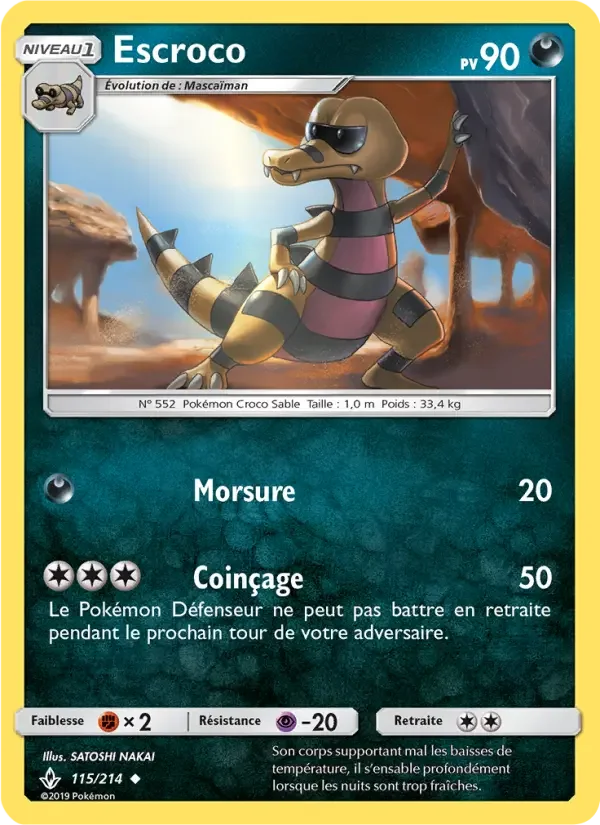 Carte Pokémon Escroco — Alliance Infaillible