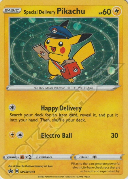 Carte Livraison Spéciale Pikachu