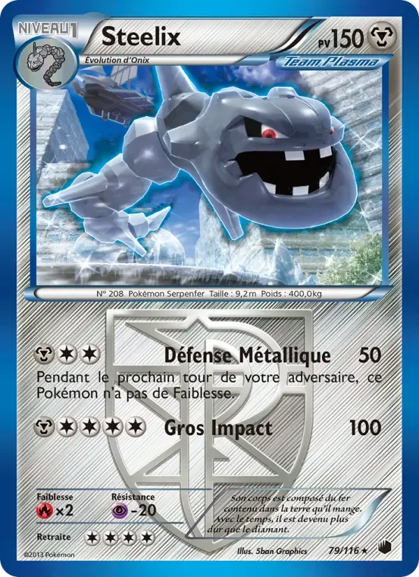 Carte Pokémon Steelix — Glaciation Plasma