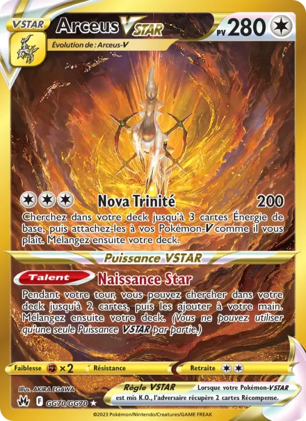 Carte Pokémon Arceus VSTAR — Zénith Suprême