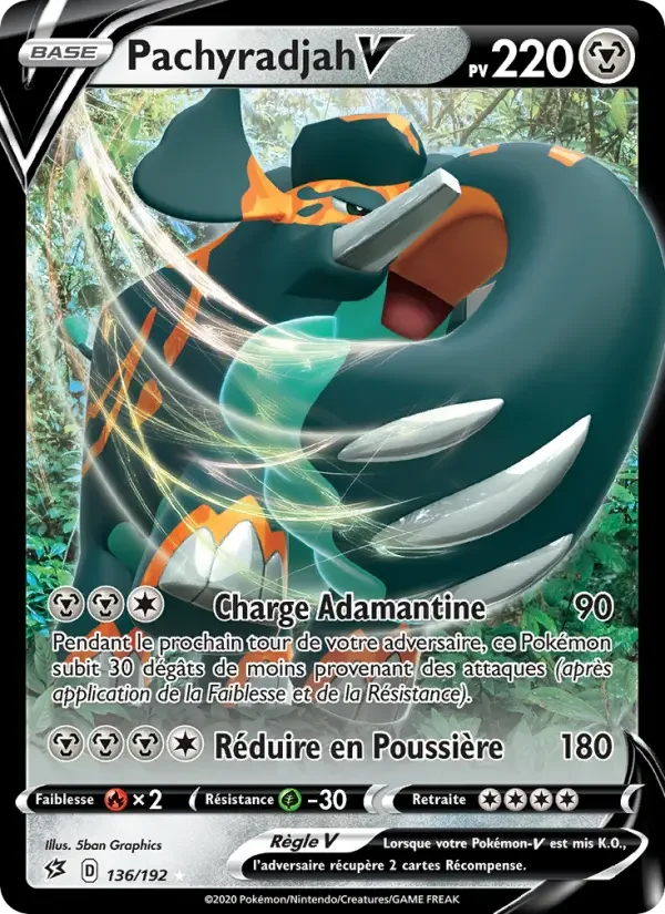 Carte Pokémon Pachyradjah V — Clash des Rebelles