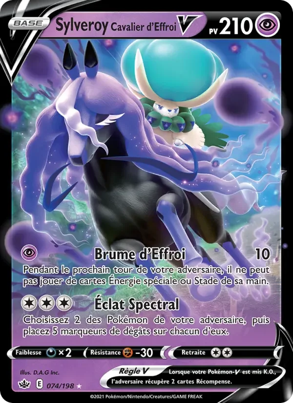 Carte Pokémon Sylveroy Cavalier d'Effroi V — Règne de Glace