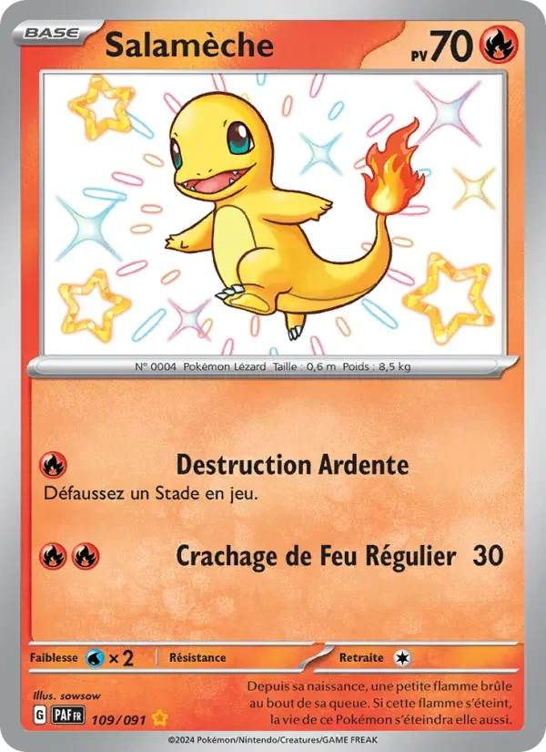 Carte Pokémon Salamèche — Destinées de Paldea