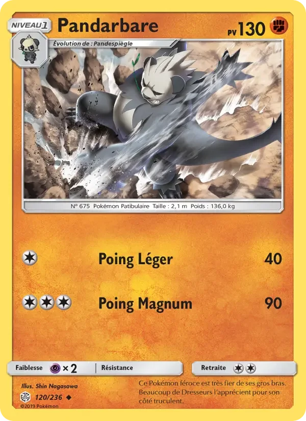 Carte Pokémon Pandarbare — Éclipse Cosmique