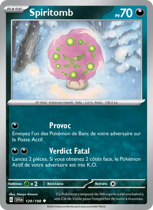 Carte Pokémon Spiritomb — Écarlate et Violet