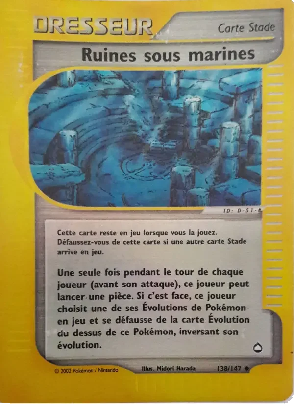 Carte Pokémon Ruines sous marines — Aquapolis