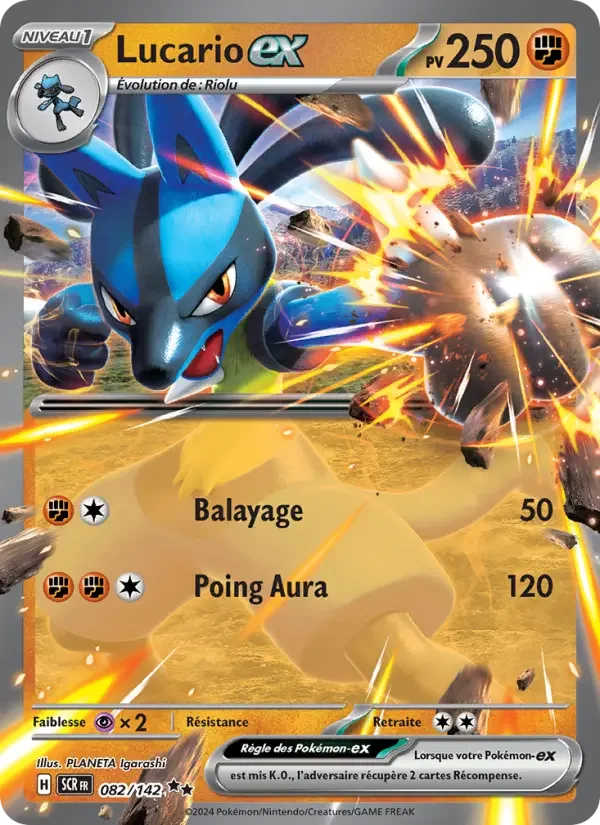 Carte Pokémon Lucario-ex — Couronne Stellaire