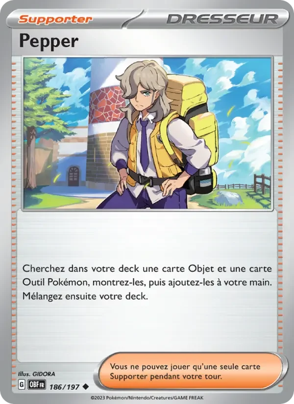 Carte Pokémon Pepper — Flammes Obsidiennes