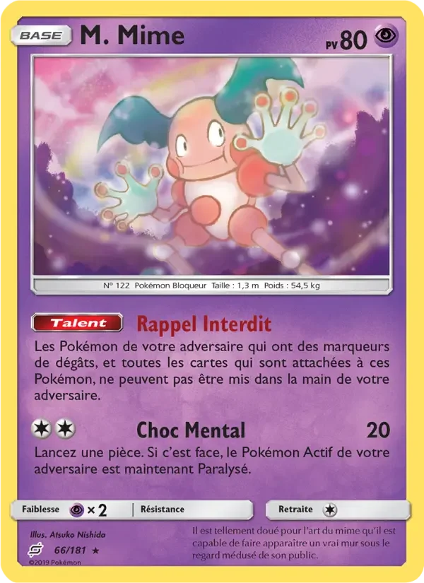 Carte Pokémon M. Mime — Duo de Choc