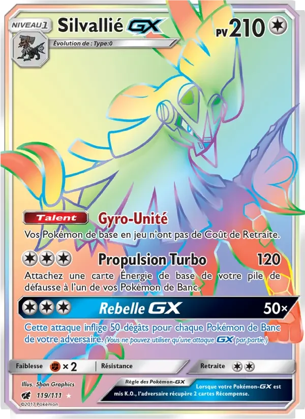 Carte Pokémon Silvallié GX — Invasion Carmin