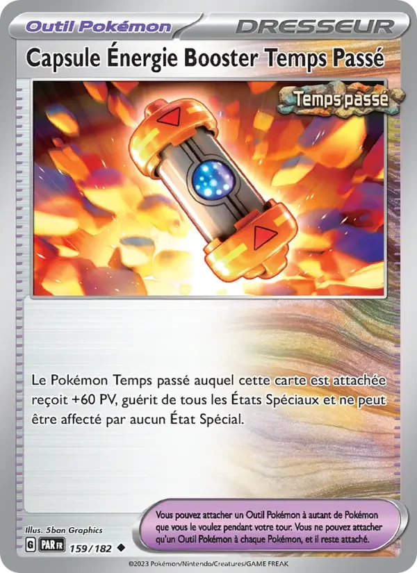 Carte Pokémon Capsule Énergie Booster Temps Passé — Faille Paradoxe