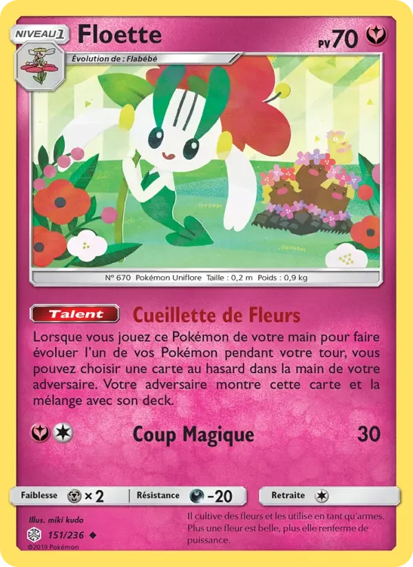 Carte Pokémon Floette — Éclipse Cosmique