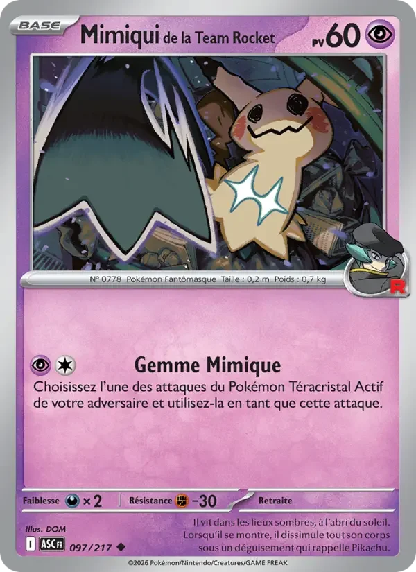 Carte Mimiqui de la Team Rocket