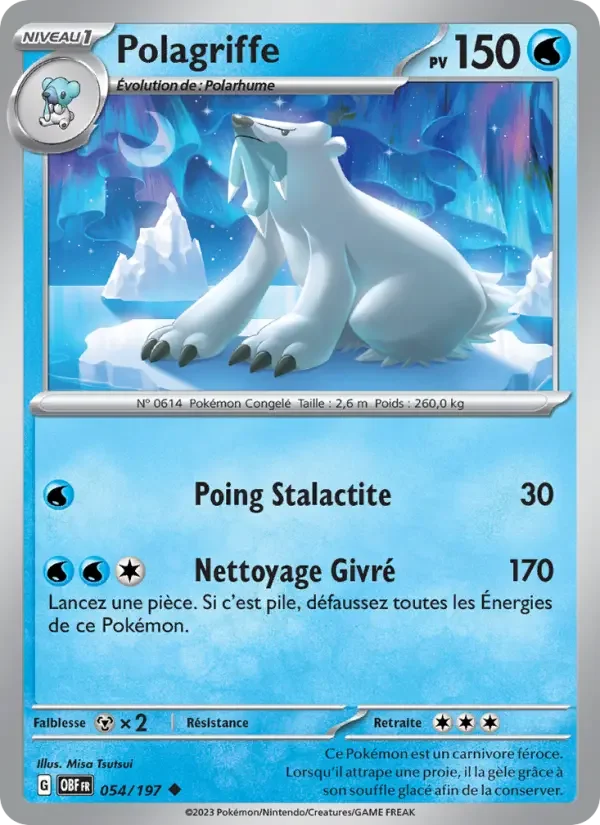 Carte Pokémon Polagriffe — Flammes Obsidiennes