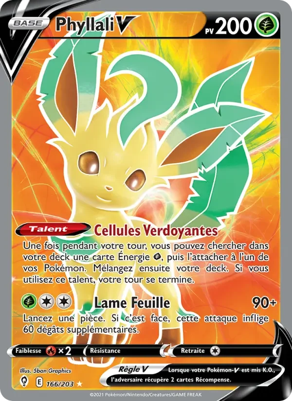 Carte Pokémon Phyllali V — Évolution Céleste