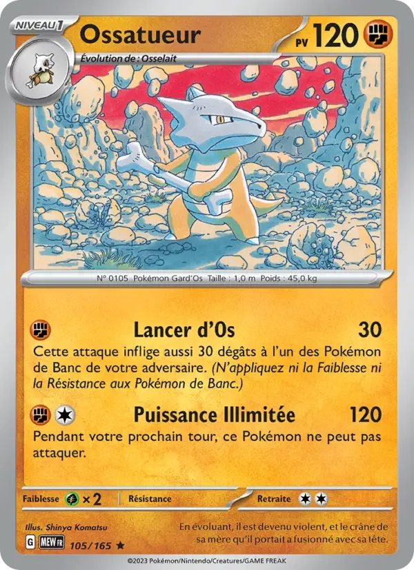 Carte Pokémon Ossatueur — Pokémon 151