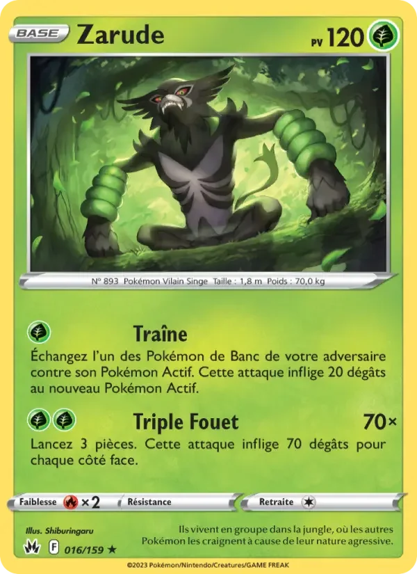 Carte Pokémon Zarude — Zénith Suprême