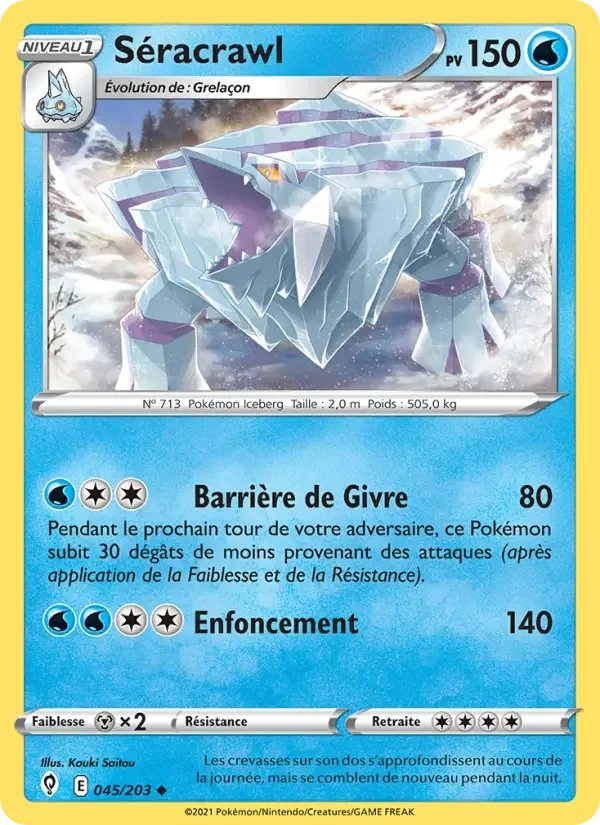 Carte Pokémon Séracrawl — Évolution Céleste