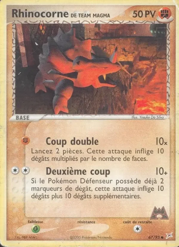 Carte Pokémon Rhinocorne de Team Magma — Team Magma vs Team Aqua