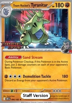 Carte Tyranocif de la Team Rocket