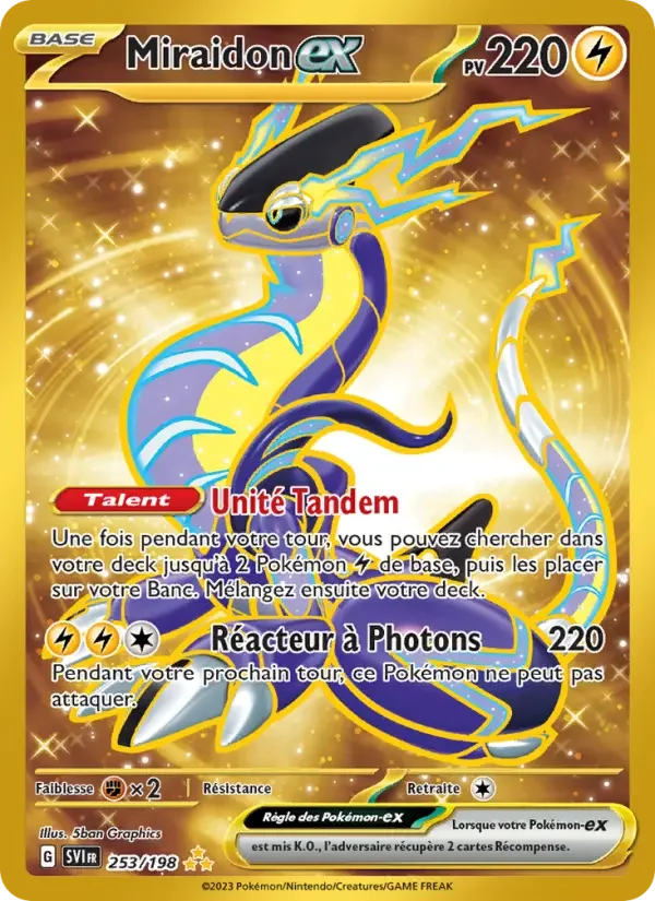 Carte Pokémon Miraidon-ex — Écarlate et Violet