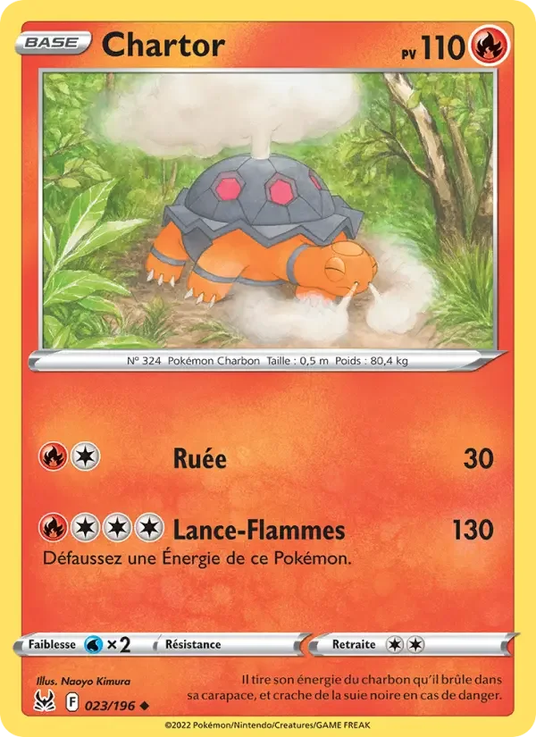 Carte Pokémon Chartor — Origine Perdue