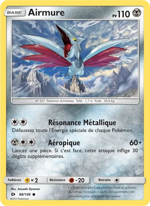 Carte Pokémon Airmure — Soleil et Lune