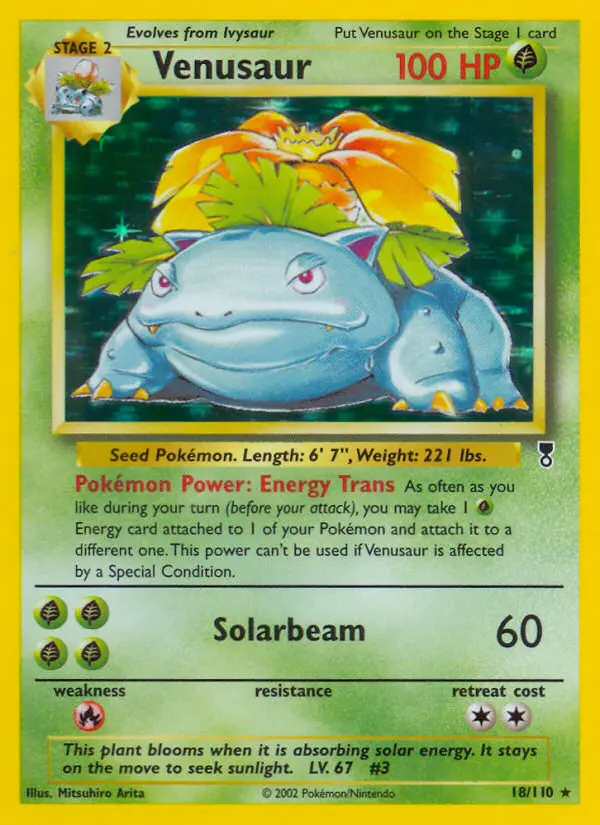 Carte Pokémon Florizarre — Legendary Collection