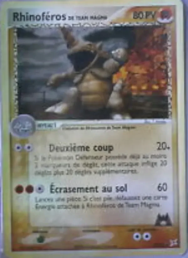 Carte Pokémon Rhinoféros de Team Magma — Team Magma vs Team Aqua