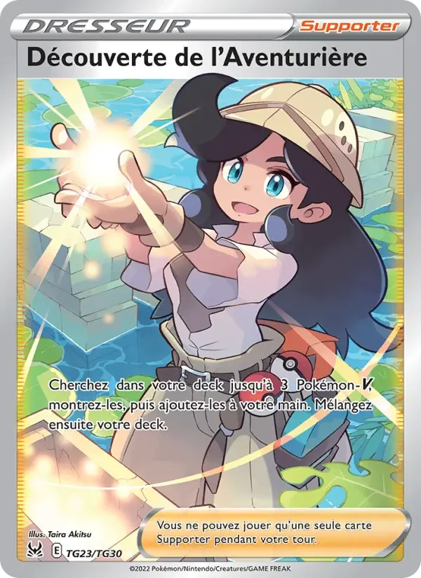 Carte Pokémon Découverte de l'Aventurière — Origine Perdue
