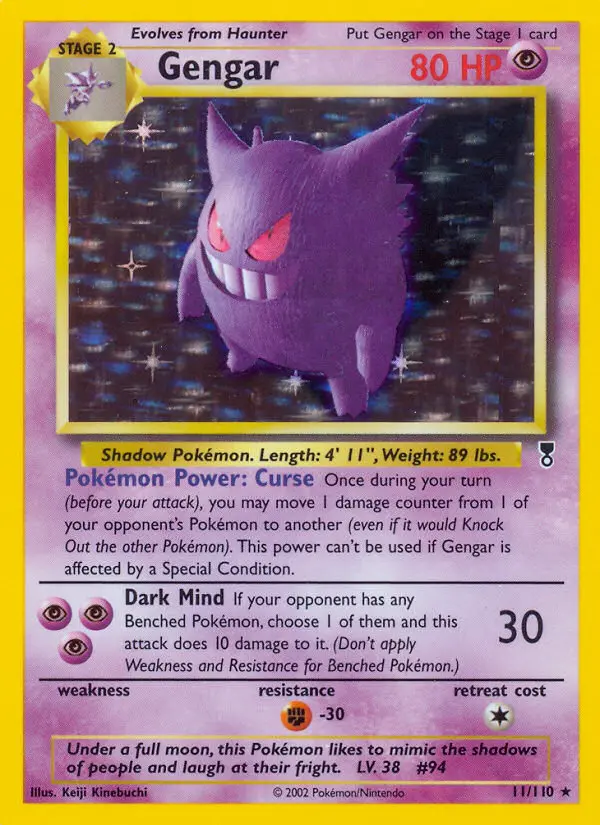 Carte Pokémon Ectoplasma — Legendary Collection