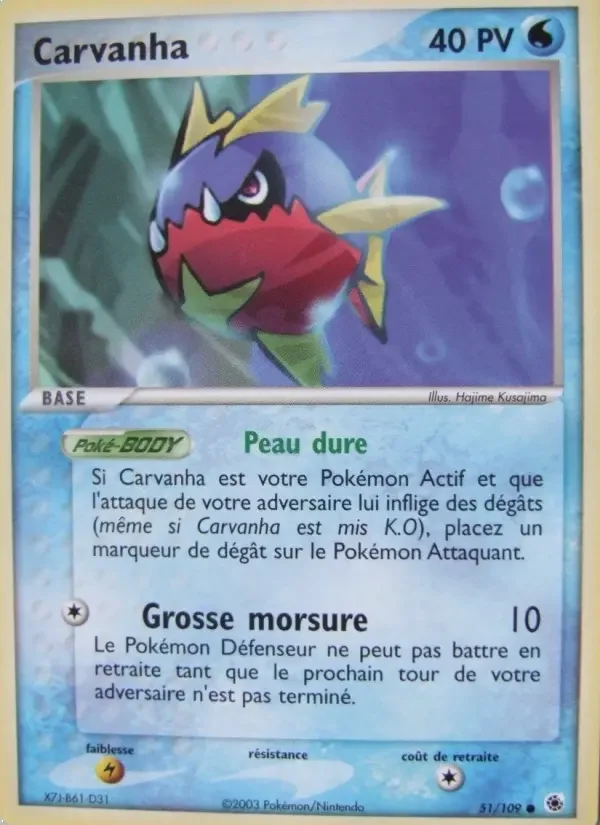 Carte Pokémon Carvanha — Rubis & Saphir